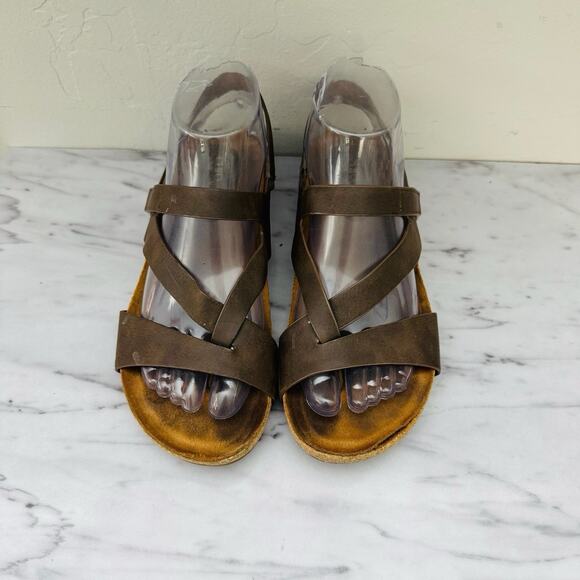 Euro Soft By Sofft Tan Leather Strappy Sandals Women’s Size 7 - Picture 3 of 11